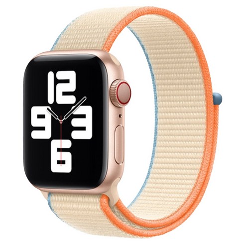 우먼스9999 애플워치 호환 스포츠루프 스트랩 42mm, 크림, 1개