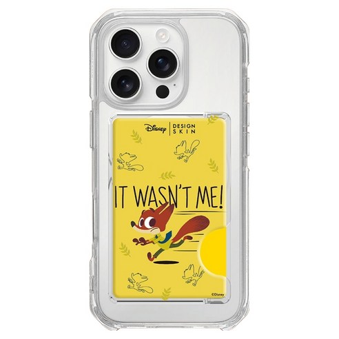 DESIGNSKIN 맥세이프 디즈니 주토피아1 카드 포켓, 러닝 닉, 1개