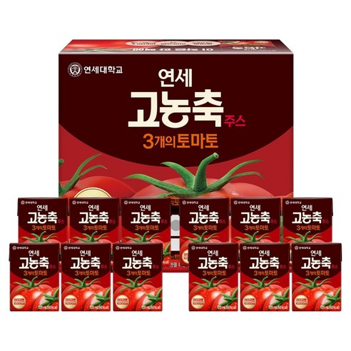 연세우유 고농축주스 3개의 토마토, 12개, 120ml