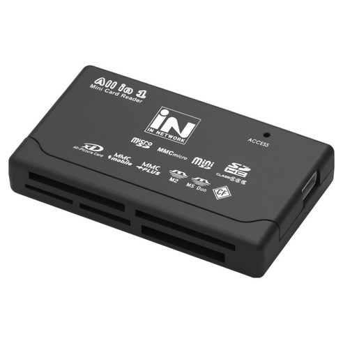 인네트워크 USB2.0 지원 MMC / MS / M2 / XD /CF / TF / SD 호환 6슬롯 멀티 카드리더기