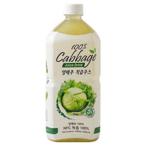 파모빗 100% 양배추 착즙 주스, 1개, 1L