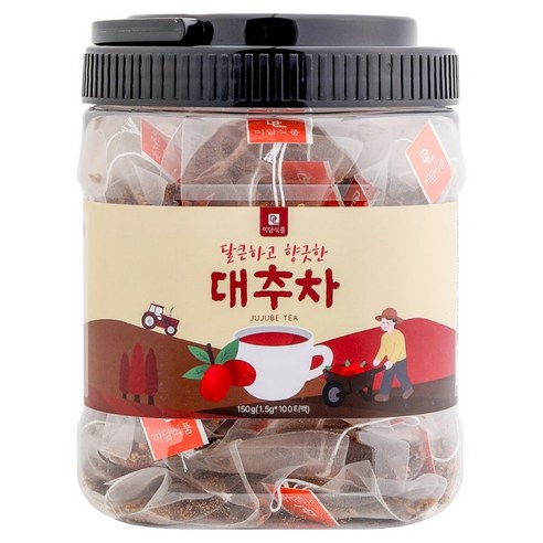 미담식품 대추차 식물유래 안심 필터 삼각티백