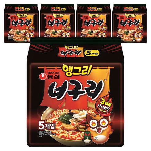너구리 앵그리 121g, 25개