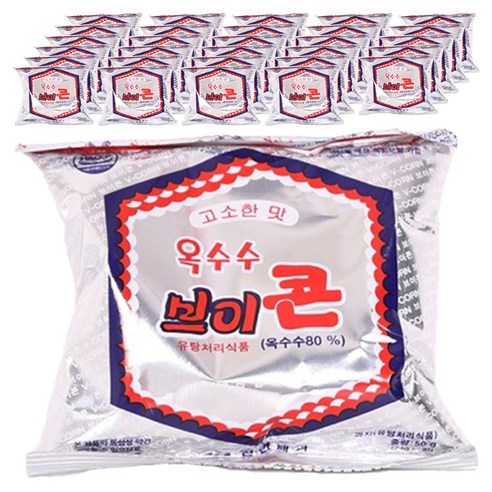 진한제과 옥수수 브이콘, 50g, 30개