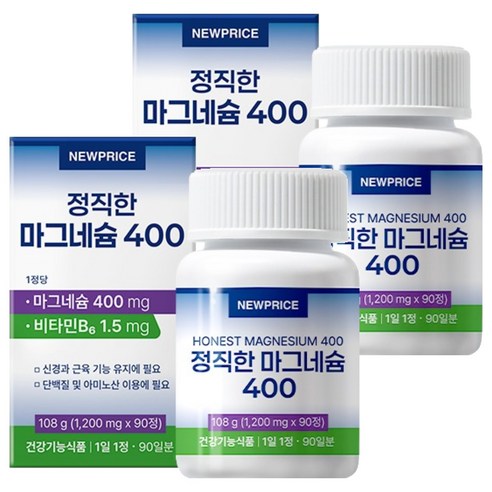 뉴프라이스 정직한 마그네슘 400 108g