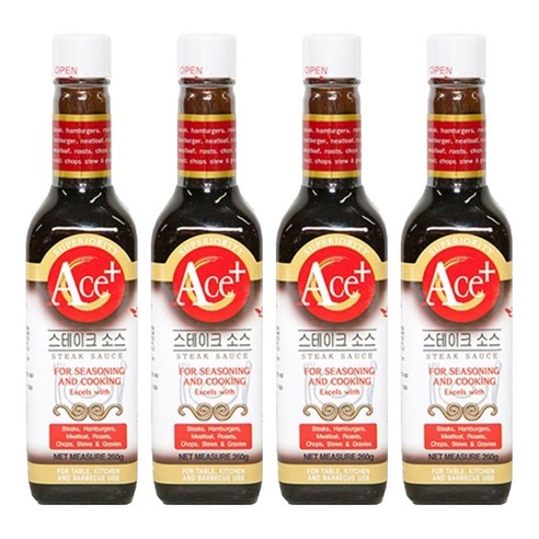 코리아제니스 ACE 플러스 스테이크소스, 260g, 4개