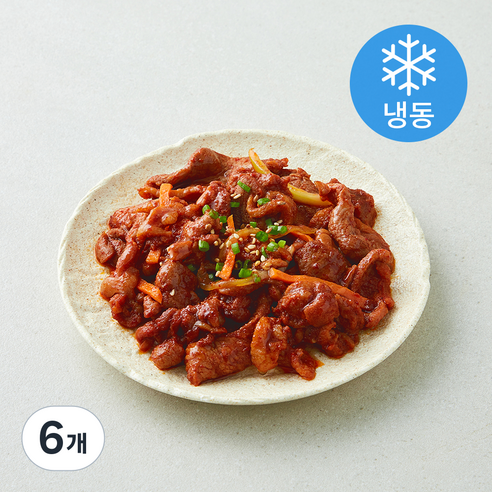 [로켓프레시] 퀸덕 고추장 양념 오리불고기 (냉동), 200g, 6개