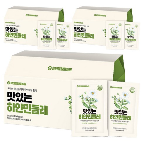 참앤들황토농원 맛있는 하얀 민들레, 2.7L, 3개