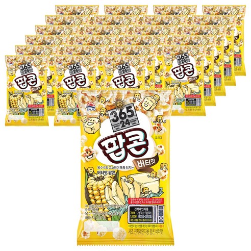 삼육오점이사 전자레인지용 팝콘 버터맛, 70g, 24개