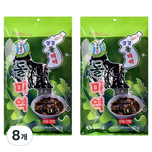 지도표성경 돌미역, 80g, 8개