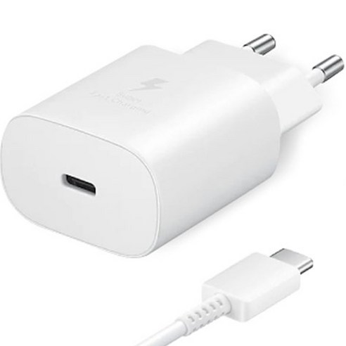 삼성전자 C to C 타입 25W 고속 충전기 EP-TA800, 화이트, 1개
