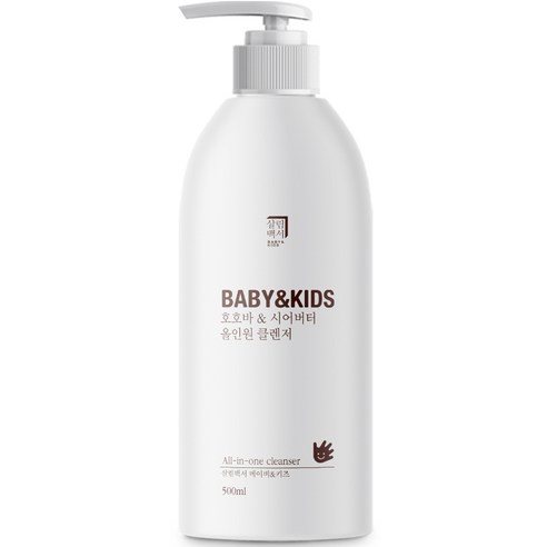 살림백서 베이비 앤 키즈 호호바 & 시어버터 올인원클렌저, 1개, 500ml