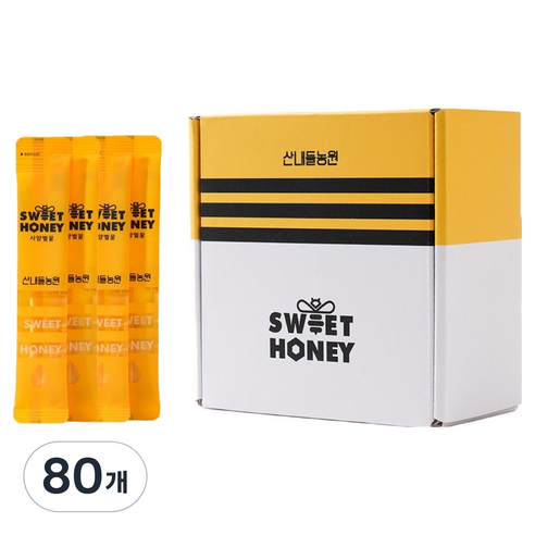 산내들농원 스위트허니 스틱벌꿀, 10g, 80개