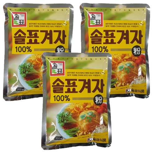 솔표식품 겨자분, 200g, 3개