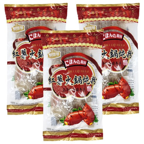 고구마 훠궈둔분 납작 당면, 300g, 3개