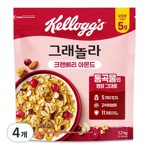 켈로그 크랜베리 아몬드 그래놀라 시리얼