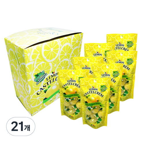 레몬 카스텔크렘 캔디, 50g, 21개