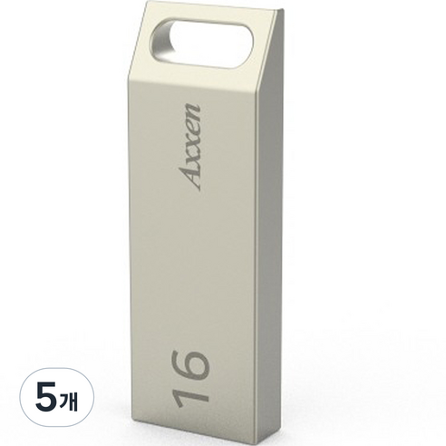 액센 U26 메탈블럭형 USB메모리 U26, 16GB, 5개