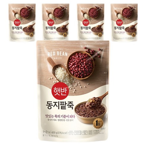 햇반 동지팥죽, 420g, 5개