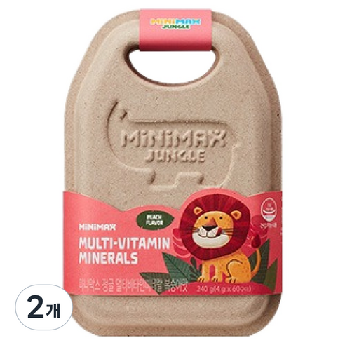 미니막스 정글 멀티비타민미네랄 복숭아맛 240g