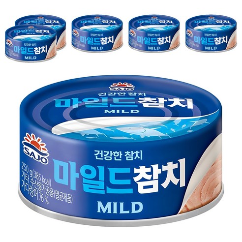 사조참치 마일드, 250g, 6개