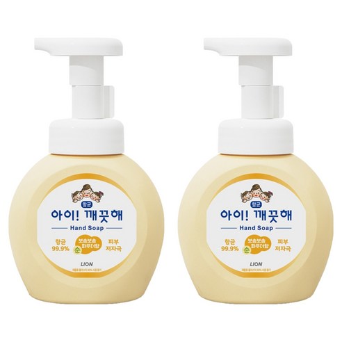 아이깨끗해 핸드워시 순 보송보송 파우더향, 250ml, 2개