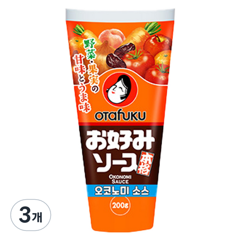 오타후쿠 오코노미 소스, 200g, 3개