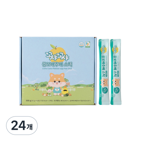 꼬샤꼬샤 곰보배추배 스틱 15p, 300g, 24개