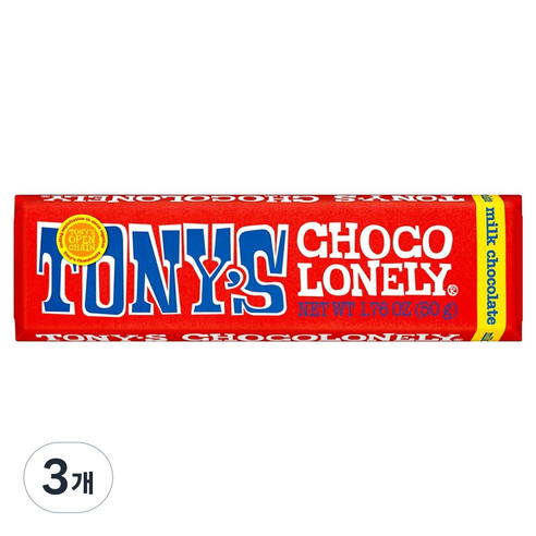 토니스초코론리 밀크 초콜릿, 3개, 50g