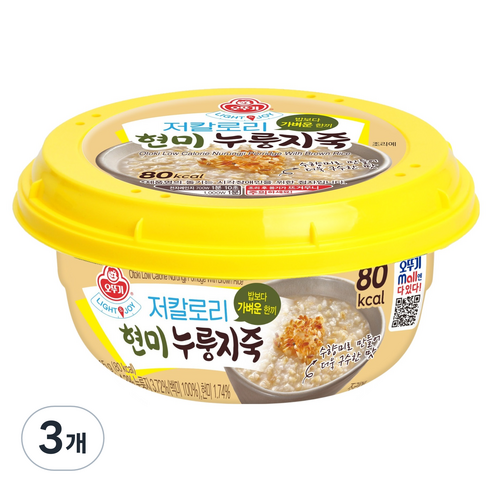 오뚜기 라이트 앤 조이 저칼로리 현미 누룽지죽