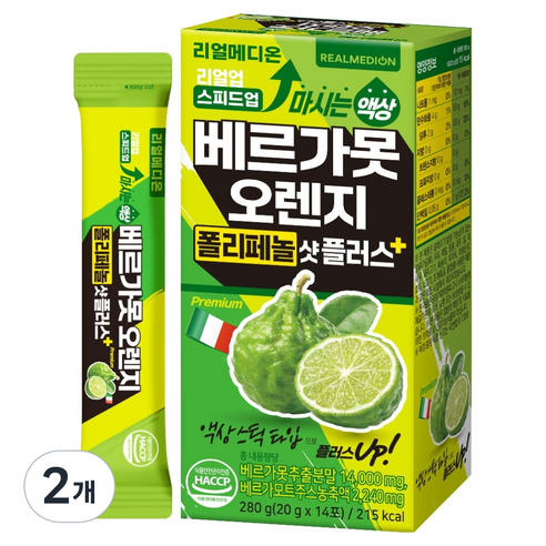 리얼메디온 리얼업 스피드업 마시는 액상 베르가못 오렌지 폴리페놀 샷 플러스 14p