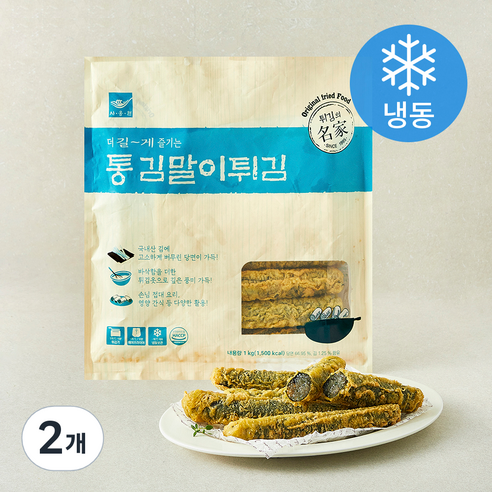 [로켓프레시] 사옹원 통김말이튀김 (냉동), 1kg, 2개