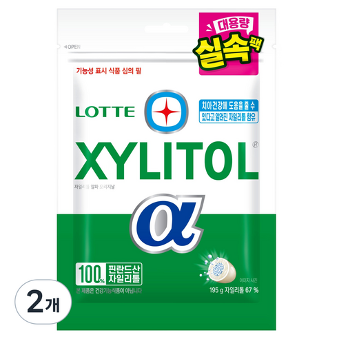 롯데자일리톨 알파 오리지날 추잉껌 리필