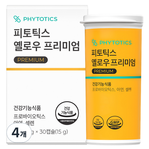 피토틱스 옐로우 프리미엄 유산균 15g, 30정, 4개