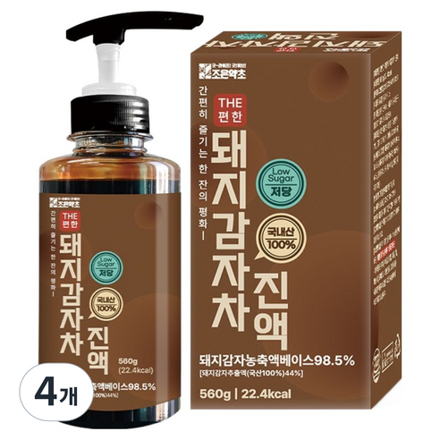 조은약초 더 편한 저당 돼지감자차 진액, 560g, 4개