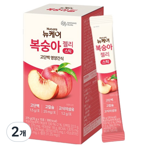 뉴케어 정품 복숭아 젤리 스틱 15p