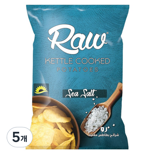 Raw 감자칩 씨솔트, 100g, 5개