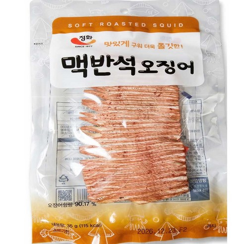 정화 맥반석오징어 구이 5봉 10봉 무료 배송, 35g, 10개