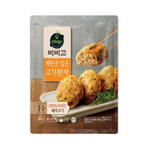 (냉동)[비비고]계란옷입은고기완자, 1개, 480g
