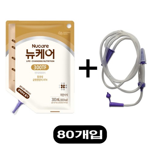대상웰라이프 뉴케어 300TF RTH 300ml 80개입 저잔사식 등장성 수술환자 완전균형영양식 경관영양식 경관급식 식사대용 회복식 노인영양보충