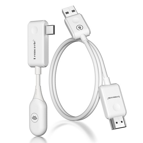 Lemorele 무선 USB C & HDMI 송신기 및 수신기 세트 30m 전송 거리 1080P HD 화질 지원, 1개, 송신기+수신기