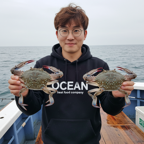 삼시세끼연구소 최북단 연평도 조업 살이 단단한 26년 햇꽃게 활 급냉 꽃게 숫꽃게 생물, 1세트, 4kg