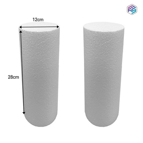 티맥스 EPS 압축 공예용 원형 스티로폼 12 x 28cm 2개, 4개