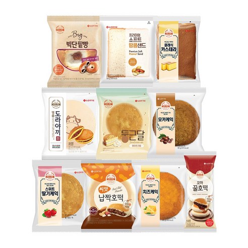 롯데 인기 간식 기린빵 10종 모음