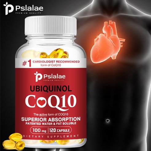 유비퀴놀 CoQ10 100mg 120정 - 항산화, 심장 건강, 혈압 조절