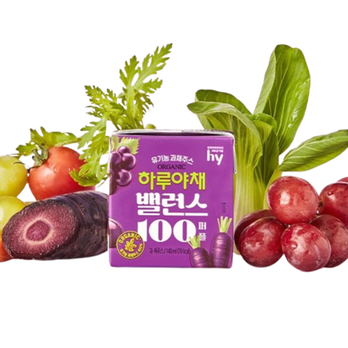 한국야쿠르트 하루야채 밸런스100 퍼플 140ml, 12개