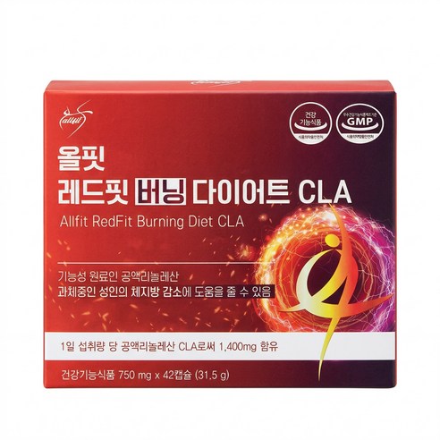 올핏 레드핏 버닝 다이어트 CLA 체지방감소 다이어트 팻버닝 42정, 42정, 1개