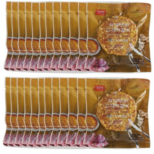 육즙 가득한 하영이네 수제 떡갈비 카레맛, 24개, 120g