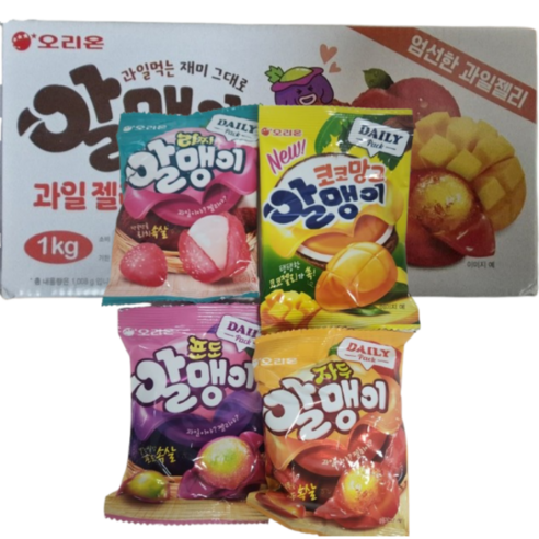 오리온 알맹이 과일 젤리 상자