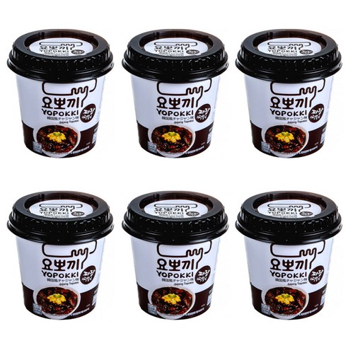 요뽀끼 짜장 떡볶이컵, 120g, 6개